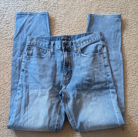 J.Crew Mechantile Straight Leg Denim Jeans size 28 W 32 L - Picture 1 of 7
